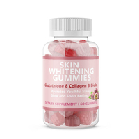 Gummies éclaircissantes pour la peau au glutathion en gros, avec nicotinamide, acide hyaluronique, vitamines C et E pour un teint sain et éclatant