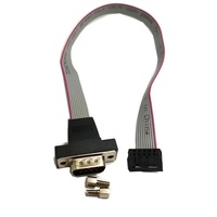Cable Plano IDC Personalizado FC-10P de 2.0mm con Conector Hembra DB9, 30CM, Arnés de Cableado Automotriz RS232, Carcasa de PVC/ABS, GM