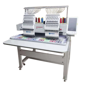 Máquina automática de bordado plano industrial de 2 cabezales, operación computarizada con un solo motor para uso doméstico, tiendas de impresión al por menor - Product Image 1