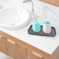 Plateau de rangement de cuisine salle de bain, support de vaisselle, plateau à savon, organisateur de rangement, plateau en Silicone