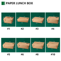 Emballage de conteneur à emporter jetable en papier brun avec logo OEM pour fast-food Boîte à lunch portable étanche pour nourriture chinoise pour nouilles