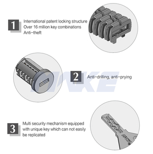 Cerradura <span class=keywords><strong>de</strong></span> <span class=keywords><strong>Seguridad</strong></span> Superior M3 con Llave Patentada, Fabricada en China - Product Image 3