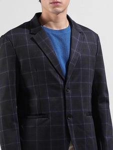 Veste blazer à carreaux décontractée pour homme avec un design moderne et ajusté pour le travail au bureau, les réunions décontractées et la mode quotidienne - Product Image 3