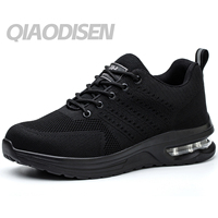 Chaussures de sécurité respirantes pour hommes, légères, décontractées, avec embout en acier, pour la course, le sport et le travail