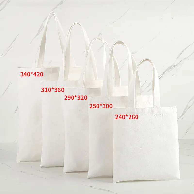 Sac de plage en toile de coton portable de dessin animé sac fourre-tout réutilisable sacs fourre-tout en coton avec logo imprimé personnalisé pour femmes