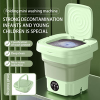 Mini machine à laver domestique automatique portable avec sèche-linge petit boîtier en plastique pliable Source d'alimentation électrique USB