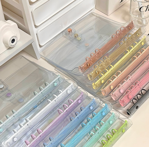 Clear Soft PVC Notebook Cover Protector Round <strong>Ring</strong> Binder Loose Leaf <strong>Folder</strong> - Product Image 4