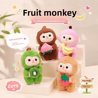 Porte-clés en peluche singe mignon câlinant une banane, breloque de sac à dos, poupée en polyester de haute qualité, accessoires cadeaux unisexe