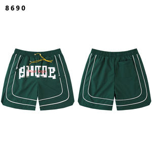 Ready Ship Stock NEW Arrival 100% Polyester Solid Casual <b>Mid</b> Printed Designer Breathable Mesh Double <b>Layer</b> Drawstring Closure - Product Image 4