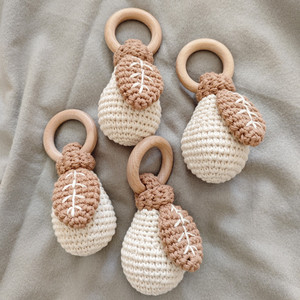 <span class=keywords><strong>Crochet</strong></span> fait main fruits poire citron banane arc-en-ciel anneau en bois shaker arbre <span class=keywords><strong>de</strong></span> noël suspendu décoration <span class=keywords><strong>de</strong></span> la maison artisanat - Product Image 3