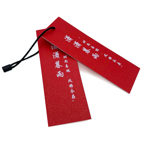 In ấn nhà sản xuất cung cấp biểu tượng tùy chỉnh thẻ giấy màu đỏ tùy chỉnh UV Logo long lanh thẻ biểu tượng quần áo thương hiệu <span class=keywords><strong>hangtag</strong></span> - Product Image 1
