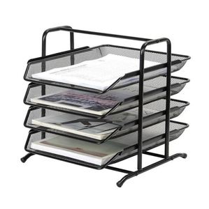 Organizador de Escritorio de Malla de 4 Niveles para Archivos A4, Almacenamiento de Documentos, Organizador de Papel y Cartas - Product Image 1