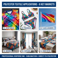 Encre à colorants dispersés 5 kg, bidon HDPE avec bouchon double étanchéité, 4 bidons par carton 20 kg, 8 couleurs CMYK Lc Lm ou Vi pour têtes d'impression S3200 I3200