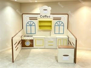 Parc d'aventure pour enfants avec jeux de rôle, espace de jeu doux, salle de jeu d'imitation, équipement de terrain de jeu intérieur interactif commercial pour tout-petits - Product Image 1