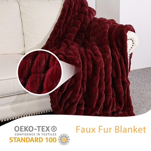 Manta de Piel Sintética para Cama, Manta de Piel Sintética Minky Personalizada, Manta Esponjosa para el Hogar, Baño, Hotel, Viajes en Avión - Product Image 3