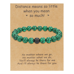 Natural Stone <b>Beaded</b> <b>Bracelet</b> Volcanic Rock Turquoise Couple Jewelry Gift Unisex Fashion <b>Bracelet</b> - Product Image 5