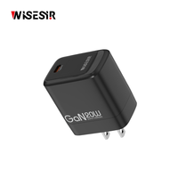 WISESIR Pengisi Daya Cepat USB C 20W Terlaris, Adaptor Perjalanan TYPE C PD3.0, Pengisi Daya Dinding Universal untuk Ponsel Android