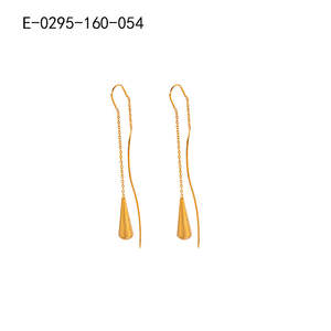 PBBA-829 สไมล์จอยาสต่างหูแฟชั่นคลาสสิกสำหรับผู้หญิง 316L สแตนเลสสตีลชุบทองรูปทรงหยดน้ำปาร์ตี้สง่างาม - Product Image 1