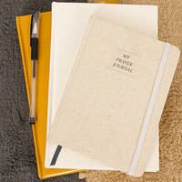 Feuille timbre à chaud logo en relief logo personnalisé imprimé A5 A6 A4 couverture souple rigide en cuir PU planificateur cahier journal de prière Journal