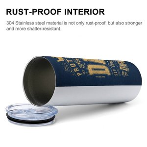 Vaso de acero inoxidable de 20 oz con aislamiento al vacío, diseño de logotipo personalizado, regalo para papá - Product Image 6