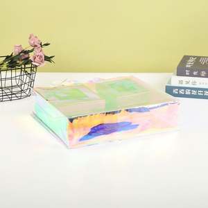 Wholesale Reusable Iridescent Laser Tote Holographic Bag Custom Logo Shopping Bag Rainbow Hologram Clear PVC Tote Bag - Product Image 5