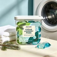 Capsules de lessive hydrosolubles au cèdre, parfum boisé frais, élimination profonde des taches, perles de lessive longue durée et rafraîchissantes