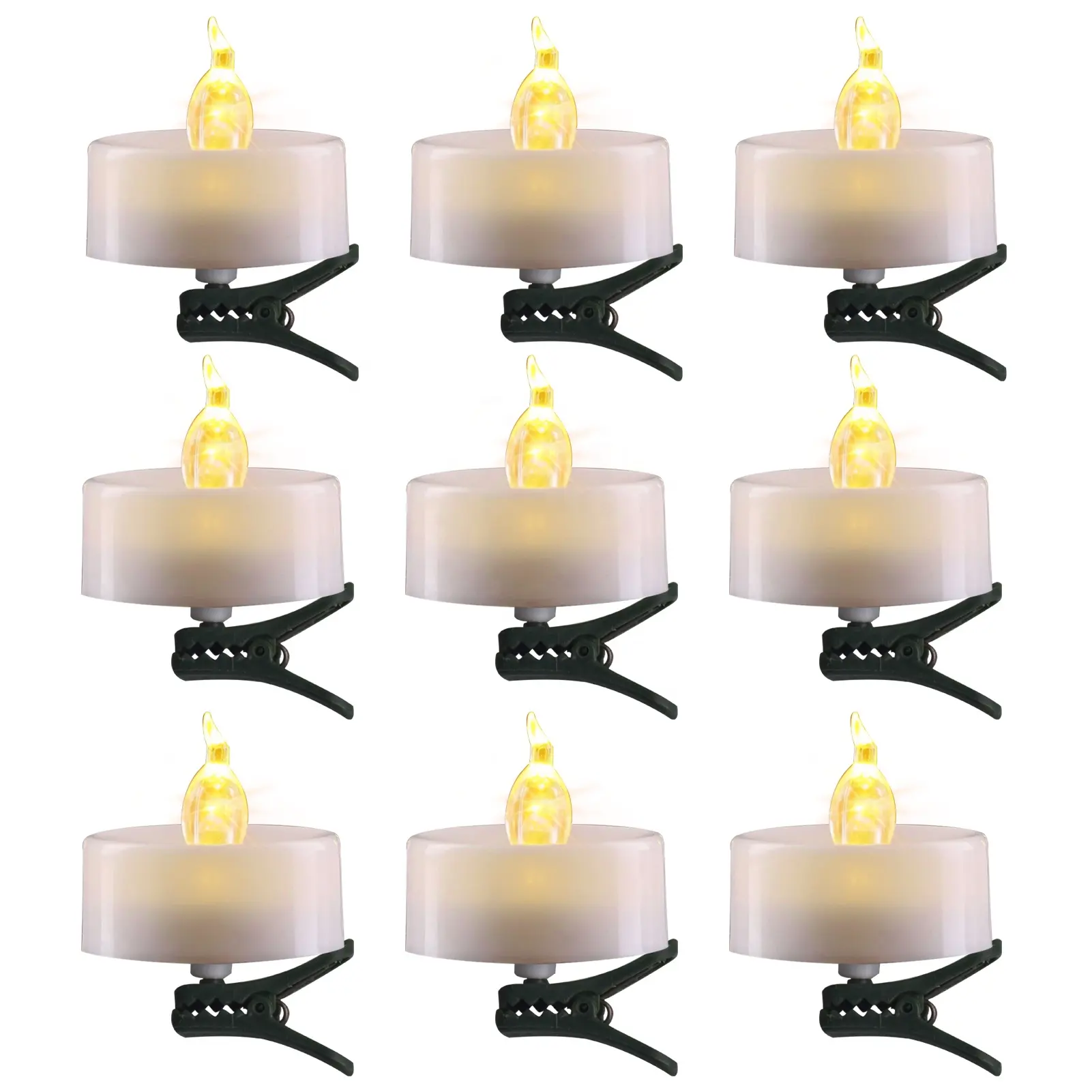 Creative 12pcs LED Tealight Candles Christmas Party Supplies Christmas Tree Decorations LED Electronic Candle Lights