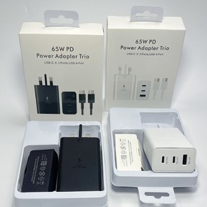 Cargador de Pared Rápido PD de 65W y 3 Puertos, Adaptador de Corriente USB C de Alta Calidad con Enchufe para Reino Unido, Estados Unidos y la UE, Uso Diario a Largo Plazo para Samsung Galaxy S22-S26 - Product Image 1