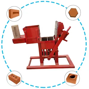 Mesin batu bata tipe berbeda mesin bata tanah liat kecil mesin bata tanah liat jenis Manual mesin pembuat blok tanah
