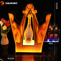 Gaufrier led en acrylique, pièces, fabrication chinoise, vente en gros, porte-bouteille, en acrylique