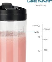 Draagbare blender Fruitpers Gebruik in de auto USB Oplaadbaar 4000mAh Batterij IPX7 Waterdicht 6 roestvrijstalen messen Persoonlijk