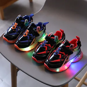 Zapatos รองเท้าผ้าใบสำหรับเด็ก,รองเท้าวิ่งสำหรับเด็กรองเท้ากีฬามีไฟ LED