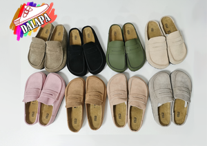 Mocassini Stile Birkenstock, Casual Retrò in Camoscio Opaco con Logo del Brand in Rilievo, Ciabatte Estive e Autunnali da Esterno - Product Image 6