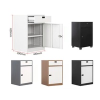 Archivador Metálico Moderno para Hogar, Oficina o Sala de Estar, con Cajones y Estantes, Mueble de Almacenamiento