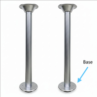 Plaque de fixation robuste pour table de camping-car, support de pied de table pour camping-car, plaque de fixation en alliage d'aluminium, base conique pour pied de table