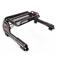 Barres de protection de camionnette sport en acier noir mat universelles pour camionnettes 4x4 avec compartiment à bagages et feu stop LED