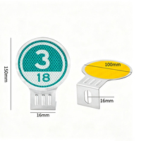 Réflecteur de balisage routier microprismatique rond en film ABS et aluminium pour garde-corps, portée 100m