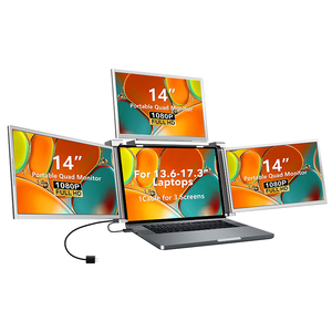 3 ekranlı dizüstü bilgisayar için taşınabilir monitör 14 inç üçlü laptop monitörü - Product Image 1
