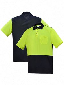 Tenues de travail unisexes 100 % coton, haute visibilité, réfléchissantes, avec logo personnalisé, imprimées en sérigraphie, anti-plis, ensemble complet pour - Product Image 3