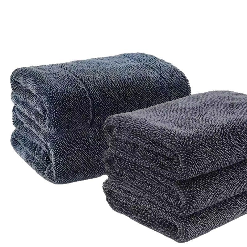 100% Soft Polyester Microfiber Car Wash Towel Peach Skin Fabric Dyed With Brushing for Car Drying Towels