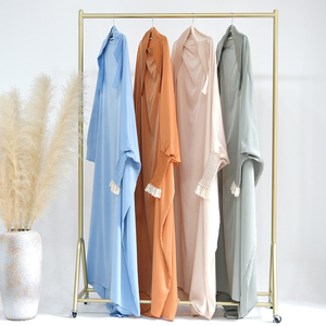 Traditionelle muslimische islamische Kleidung <span class=keywords><strong>Jilbab</strong></span> Einteiliges Gebet Abaya Solid Color Plus Size Abaya Burka Frauen Modest <span class=keywords><strong>Jilbab</strong></span> Kleid - Product Image 3
