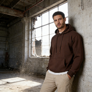 Sudaderas con Capucha para Hombre, 100% Algodón, Hombros Caídos, Estilo Holgado, Calidad de Lujo, Tejido Grueso de Felpa Francesa - Product Image 4