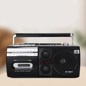 Retro Cassette Recorder Player, AM FM SW Radio Boombox, Rechargeable <b>USB</b> TF Slot, ABS for Camping Gift - Product Image 1