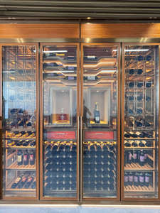 Lüks zarif tasarım paslanmaz çelik sabit sıcaklık şarap dolabı şarap dolabı çok fonksiyonlu bar dolabı - Product Image 1