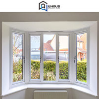 Fenêtres à battants triple isolation en UPVC, insonorisées, à économie d'énergie, avec écran en acier inoxydable, design français, vente en gros