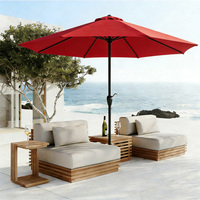 Sombrilla de Columna Central para Exteriores, de Hierro, Moderna, de Alta Calidad, Personalizada, para Parques, Hoteles, Patios, Jardines, Diseño Impermeable
