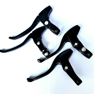 Palancas de freno de bicicleta de aleación de aluminio, negras, de tres dedos, para bicicletas compartidas - Product Image 1