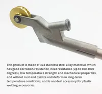 XINDINGFENG Pistolet de soudage plastique 1600W Accessoires Buse de soudage universelle pour sol PVC à roue ronde, tige de soudage insérable, Air