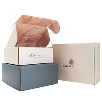 Boîtes d'emballage cadeau pliables en carton kraft ondulé personnalisées avec laminage mat pour chaussettes et chaussures - Fait main
