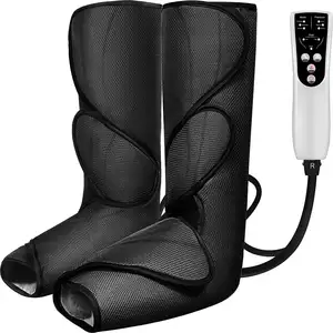 Компрессионный массажер для ног LUYAO, аппарат для массажа при давлении и сжатии горячим воздухом для ног